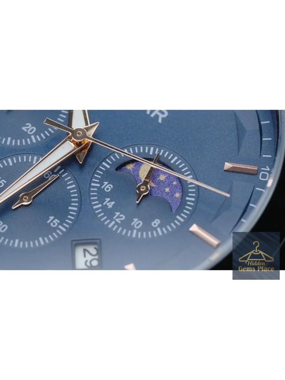 Men's Analog Quartz Chronograph Watch with Calendar Waterproof Stainless Steel